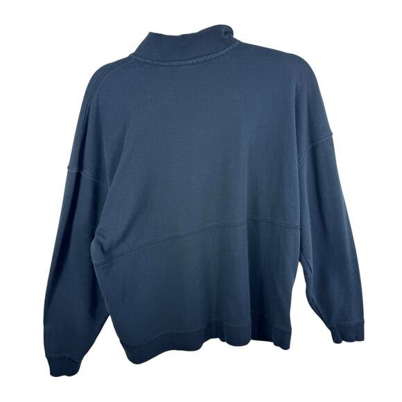 Champion Black Cotton Blend 1/4 Zip Mock Neck Pullover Sweatshirt Size L - Picture 2 of 6